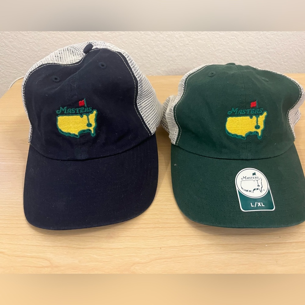 2 Fitted Stretch Golf Hats, Size L/XL from The Masters at Augusta National